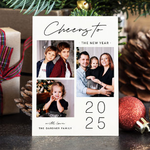 Cartes Pour Fêtes Annuelles Célébrez le Nouvel An avec une photo moderne 3