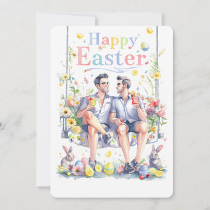 Cartes Pour Fêtes Annuelles Célébrez Pâques avec l'amour queer