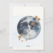 Cartes Pour Fêtes Annuelles Céleste, lune, étoiles, papeterie d'horoscope (Dos)