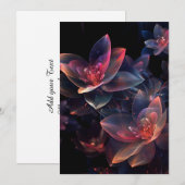 Cartes Pour Fêtes Annuelles Celestial Cosmic Lotus Bloom (Devant / Derrière)