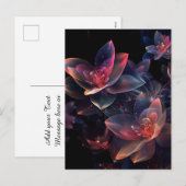 Cartes Pour Fêtes Annuelles Celestial Cosmic Lotus Bloom (Devant / Derrière)