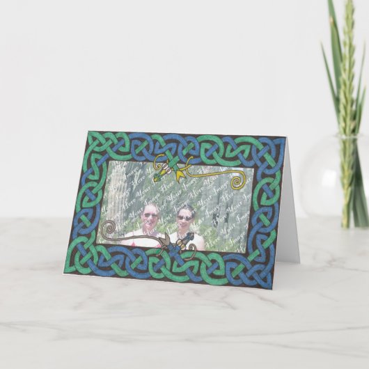 Cartes Pour Fêtes Annuelles Celtic Serpent Frame card (Devant)