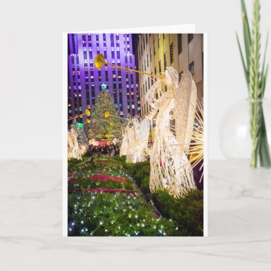 Cartes Pour Fêtes Annuelles Centre de Rockefeller de vue d'arbre (Devant)