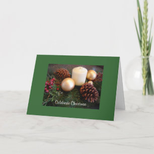 Cartes Pour Fêtes Annuelles Centre de table bougie de Noël