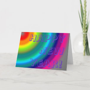 Cartes Pour Fêtes Annuelles Cercles colorés, Bonne année !