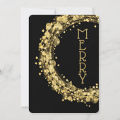 Cartes Pour Fêtes Annuelles Cercles et étoiles sur Noir Noël non photo (Devant)