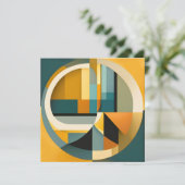 Cartes Pour Fêtes Annuelles Cercles et rectangles d'abstraction géométriques r (Debout devant)