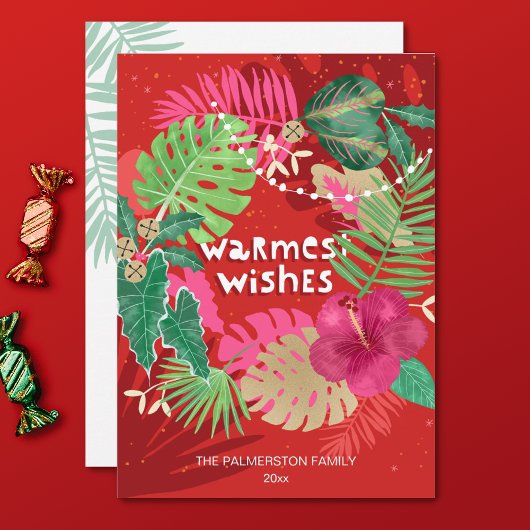 Cartes Pour Fêtes Annuelles Cérémonie de Noël Tropicale illustrée