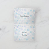 Cartes Pour Fêtes Annuelles Cerf dans le bois enneigé avec nez rouge (Intérieur)