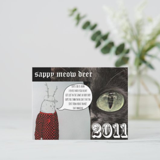 Cartes Pour Fêtes Annuelles cerf de corail (Debout devant)