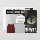 Cartes Pour Fêtes Annuelles cerf de corail (Devant / Derrière)