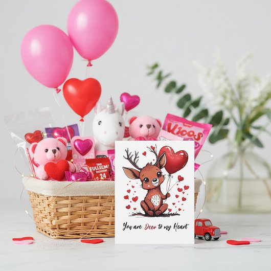 Cartes Pour Fêtes Annuelles Cerf de la Saint-Valentin