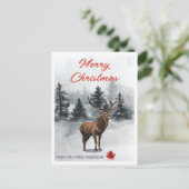 Cartes Pour Fêtes Annuelles Cerf de Noël (Debout devant)