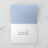 Cartes Pour Fêtes Annuelles Cerf En Bois D'Hiver (Intérieur)