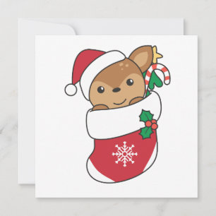 Cartes Pour Fêtes Annuelles Cerf Noël Neige Hiver Animaux Cerfs Vacances C