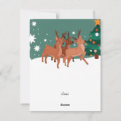 Cartes Pour Fêtes Annuelles Cerfs (Dos)