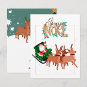 Cartes Pour Fêtes Annuelles Cerfs (Devant / Derrière)