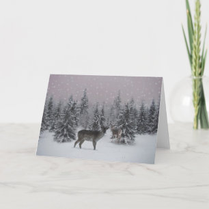 Cartes Pour Fêtes Annuelles Cerfs communs