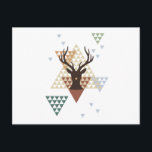 Cartes Pour Fêtes Annuelles Cerfs communs de Noël avec le motif géométrique<br><div class="desc">Les cerfs communs de Noël se dirigent avec le motif géométrique abstrait,  pour des cartes,  des salutations de vacances,  décoration</div>