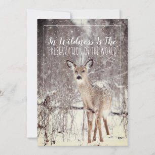 Cartes Pour Fêtes Annuelles Cerfs dans la neige Vacances d'hiver
