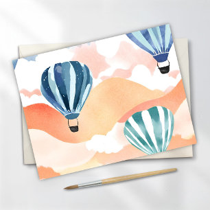 Cartes Pour Fêtes Annuelles Cerfs-Volants Aquarelle Pastel