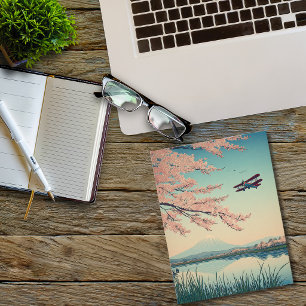 Cartes Pour Fêtes Annuelles Cerisier Japonais Avion Biplan Aviation