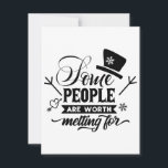 Cartes Pour Fêtes Annuelles Certaines Personnes Vaut La Peine De Fondre Pour<br><div class="desc">C'est le cadeau parfait pour ceux qui aiment Noël et les bonhommes de neige. Il convient aussi à ceux qui ont un bon sens de l'humour. Il fonctionne bien pour ceux qui ont une bonne famille et des amis qui vaudraient la peine de fondre pour! Vous devrez peut-être même en...</div>