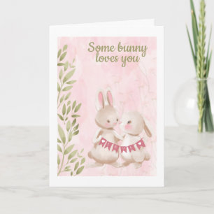 Cartes Pour Fêtes Annuelles Certains Lapins Vous Aiment Lapin Jour Des Valenti