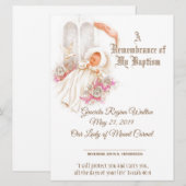 Cartes Pour Fêtes Annuelles Certificat de baptême traditionnel pour fille (Devant / Derrière)