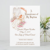 Cartes Pour Fêtes Annuelles Certificat de baptême traditionnel pour fille (Debout devant)