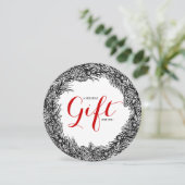 Cartes Pour Fêtes Annuelles Certificats cadeaux de vacances ronds Classy (Debout devant)