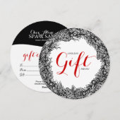 Cartes Pour Fêtes Annuelles Certificats cadeaux de vacances ronds Classy (Devant / Derrière)