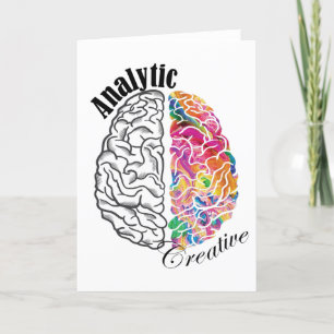 Cartes Pour Fêtes Annuelles Cerveau Créatif Analytique À Braine Droite