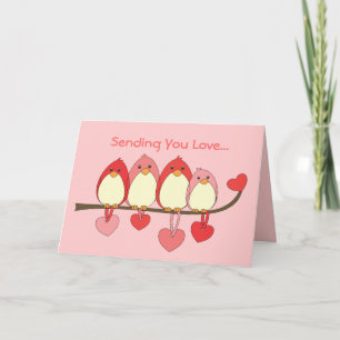 Cartes Pour Fêtes Annuelles Ces oiseaux le jour de Valentines