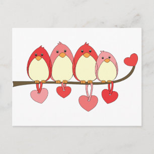 Cartes Pour Fêtes Annuelles Ces Oiseaux Sur Valentines DAy