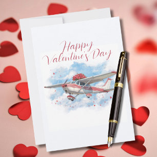 Cartes Pour Fêtes Annuelles Cessna Avion transporte Bouquet de Fleurs Photo Dr