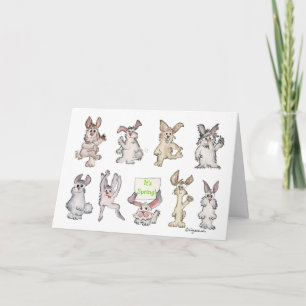Cartes Pour Fêtes Annuelles C'est des lapins Pâques de bande dessinée de