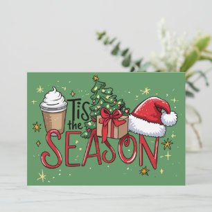 Cartes Pour Fêtes Annuelles C'est la saison de la boisson au café de Noël Latt