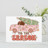 Cartes Pour Fêtes Annuelles C'est la saison de Noël rétro (Debout devant)