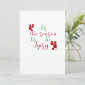 Cartes Pour Fêtes Annuelles C'est la saison de Noël Tipsy (Debout devant)