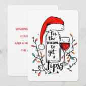 Cartes Pour Fêtes Annuelles C'est la saison de se soûler (Devant / Derrière)