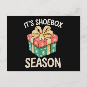 Cartes Pour Fêtes Annuelles C'est la saison des boîtes à chaussures Noël Enfan