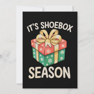 Cartes Pour Fêtes Annuelles C'est la saison des boîtes à chaussures Noël Enfan