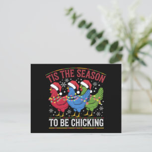 Cartes Pour Fêtes Annuelles C'est la saison d'être Chicking Xmas Chicken Weste