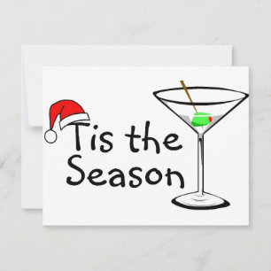 Cartes Pour Fêtes Annuelles C'Est La Saison Martini Boire Noël