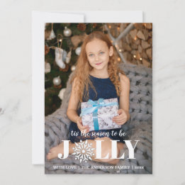 Cartes Pour Fêtes Annuelles C'est la saison | Photo noir et blanc