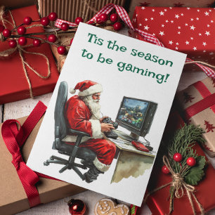 Cartes Pour Fêtes Annuelles C'est la saison pour jouer au Père Noël