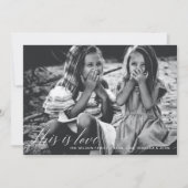 Cartes Pour Fêtes Annuelles C'est l'amour Simple Script Photo Valentines Day (Devant)