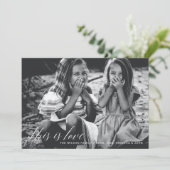 Cartes Pour Fêtes Annuelles C'est l'amour Simple Script Photo Valentines Day (Debout devant)