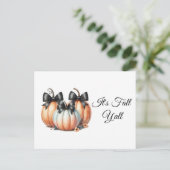 Cartes Pour Fêtes Annuelles C'est l'automne Y'all : Pastel Citrouille (Debout devant)